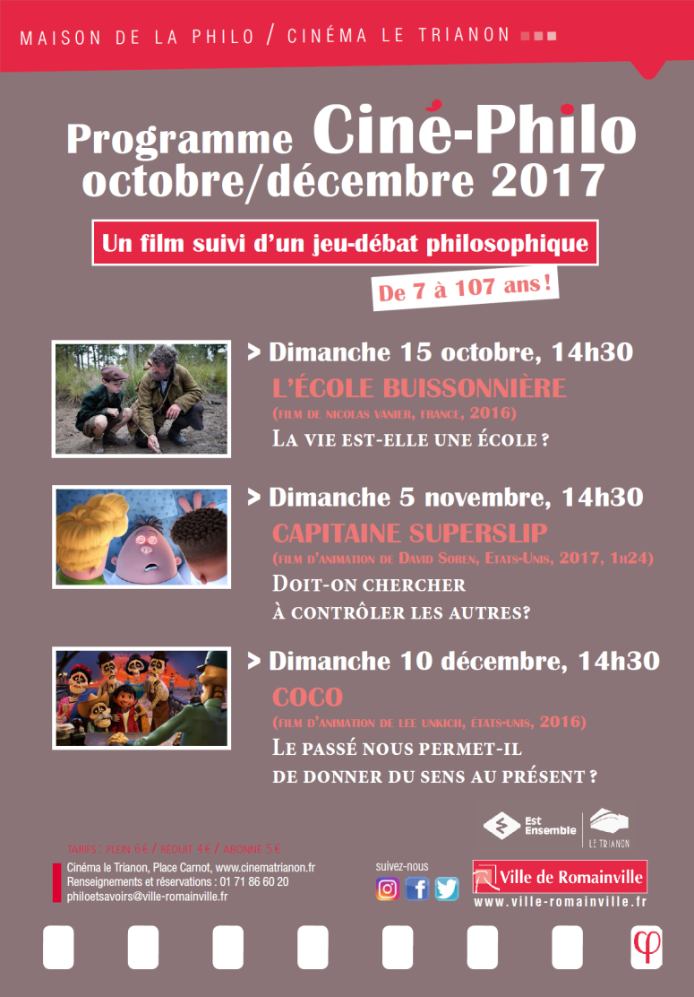 Programme Ciné-Philo Octobre - Décembre 2017 page 1
